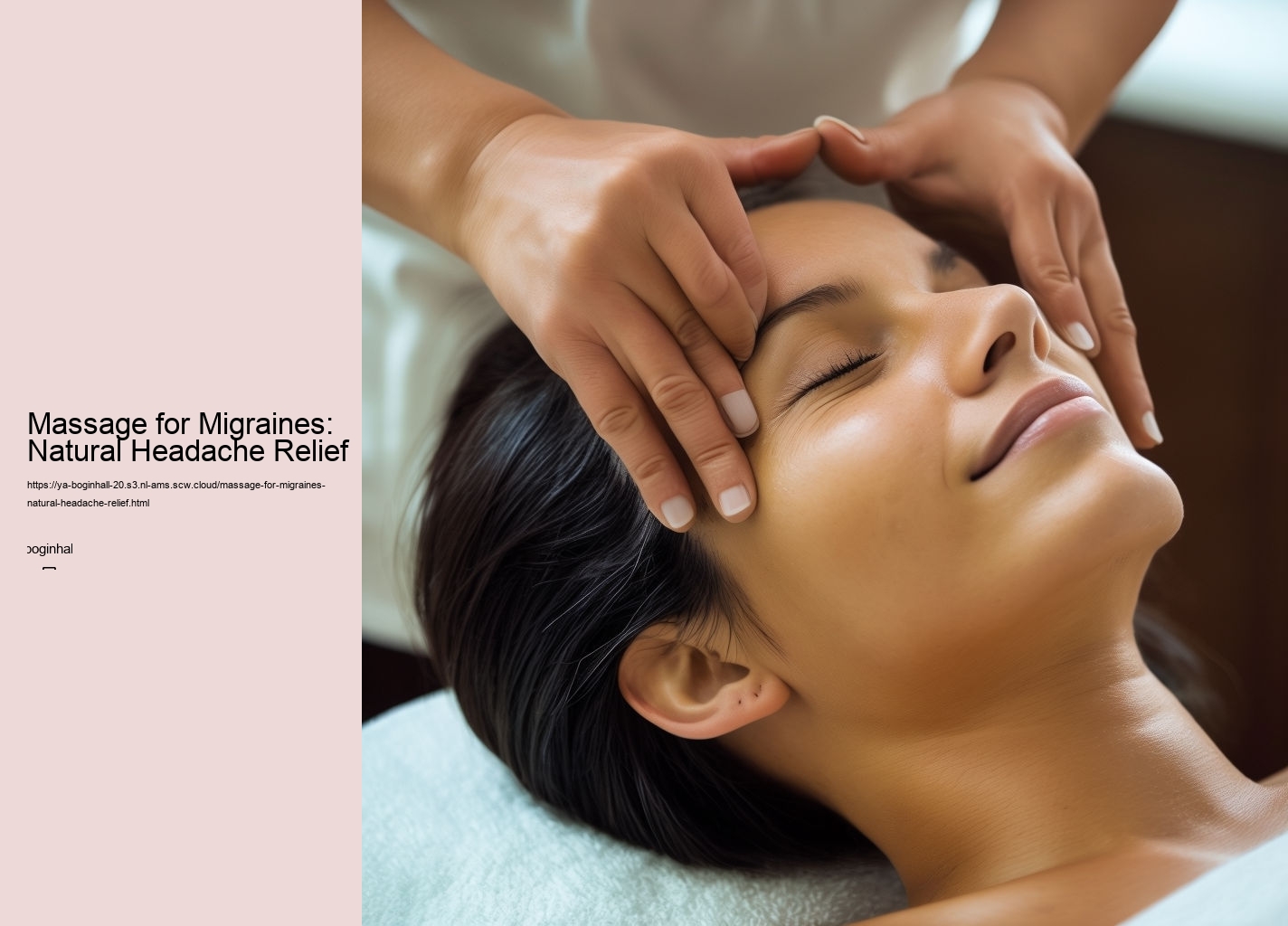 Massage for Migraines: Natural Headache Relief